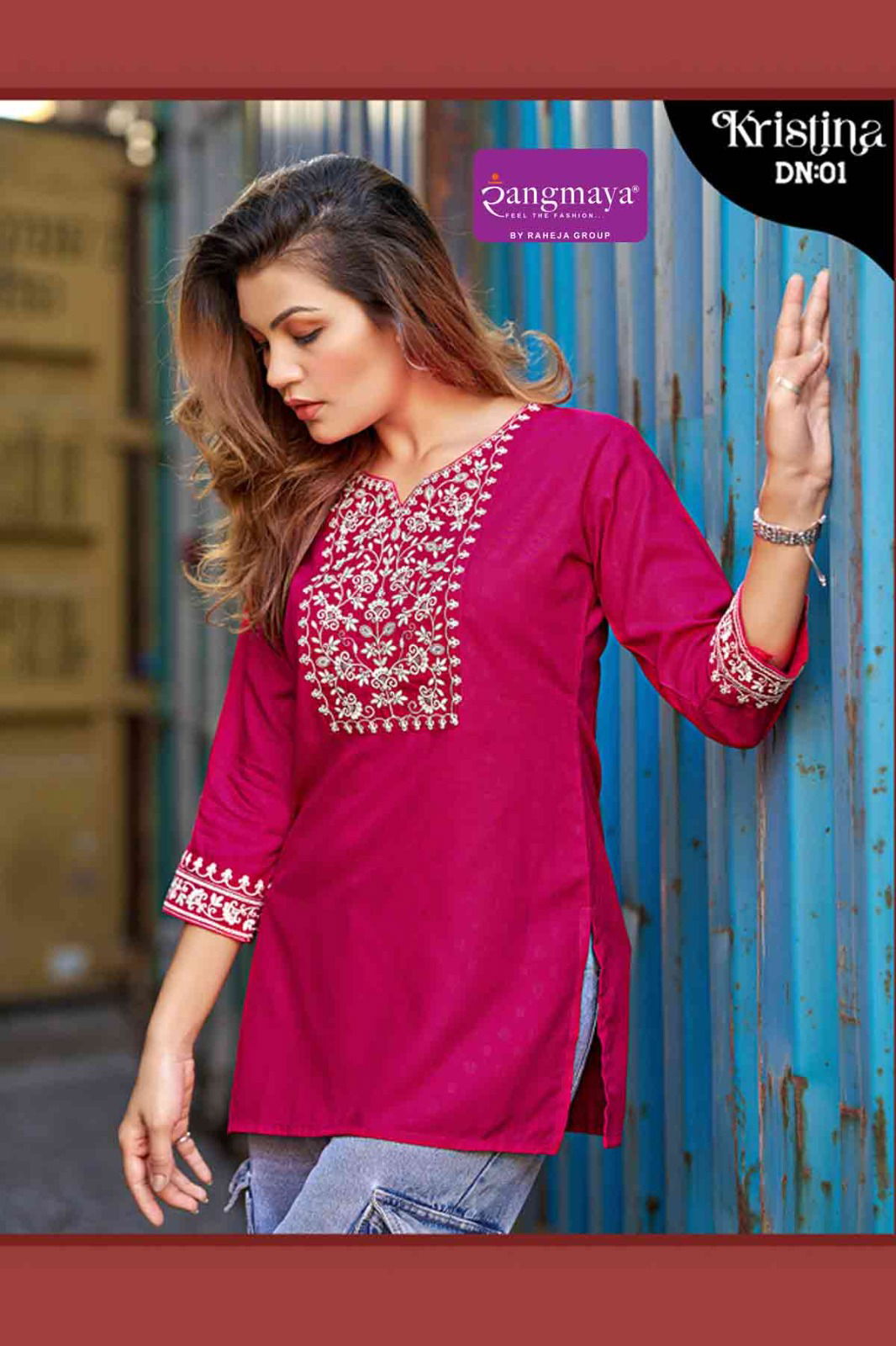 Kristina By Rangmaya Pure Dobby Tunic Ladies Top Wholesale Price In Surat